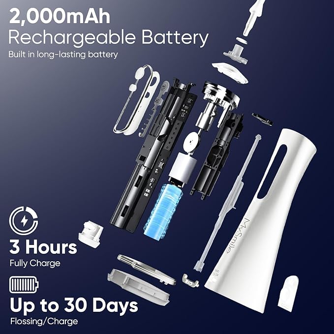 MySmile LP211 Cordless Water Flossers, Portable Rechargeable Oral Irrigator