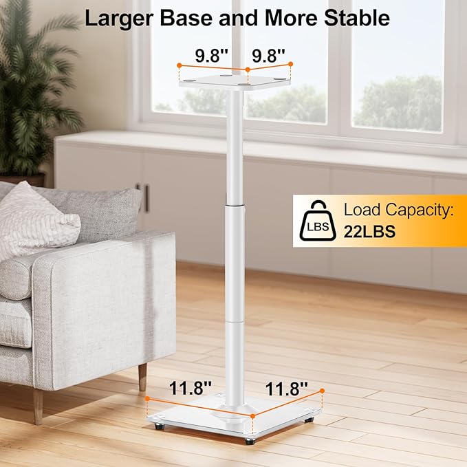 ELIVED Universal Speaker Stands Height Adjustable 28"-37.4", Booksh...