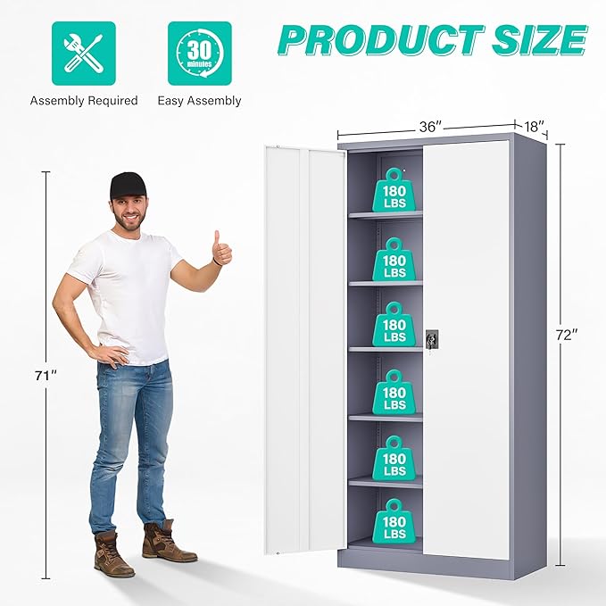 Wide & Deep Metal Storage Cabinet