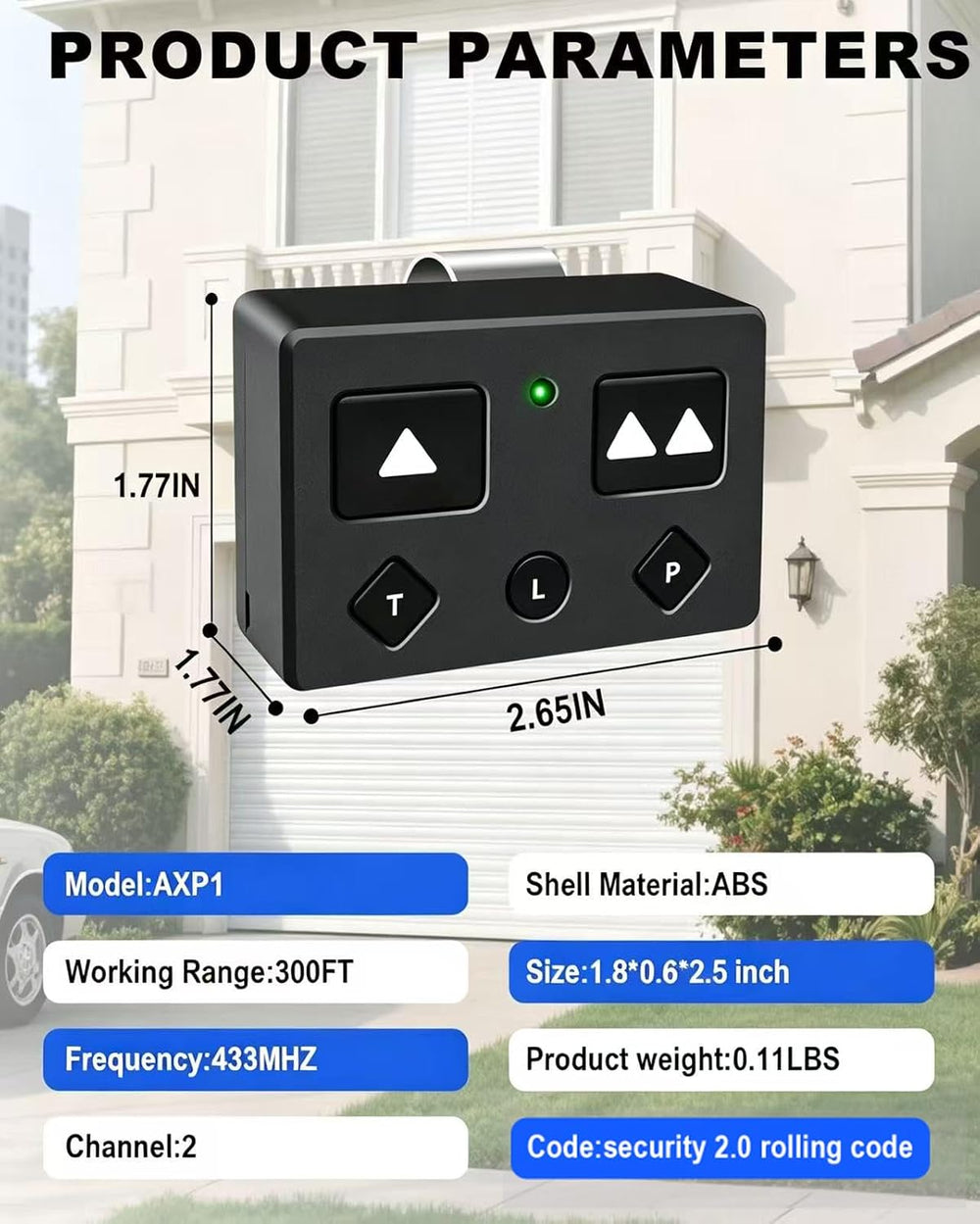 Gh ost Remote Transmitter AXS1 AXP1 3 or 5 Button for Automatic Gate Opener