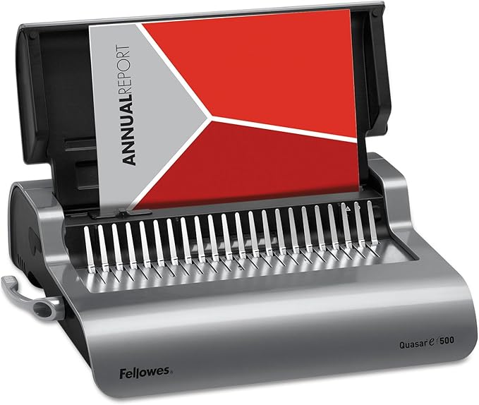 Fellowes 5216901 Quasar 500 Electric Comb Binding System, 16 7/8 x 15 3/8 x 5