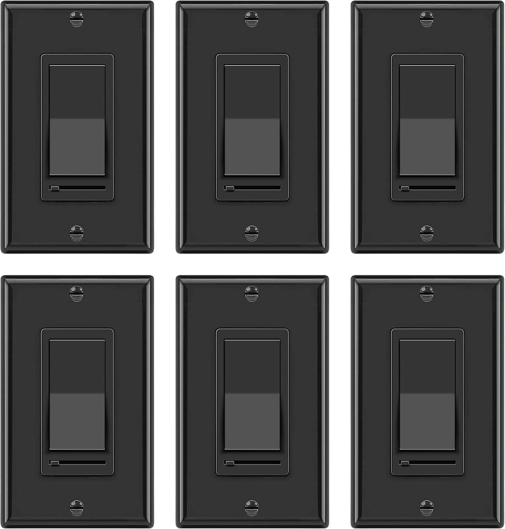 BESTTEN 6 Pack Dimmer Wall Light Switch, Compatible