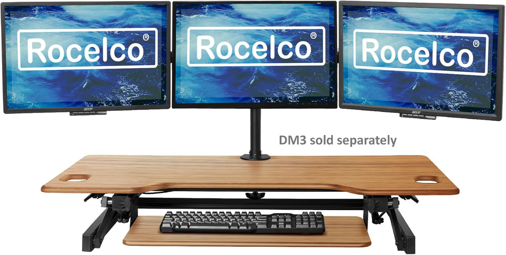 Rocelco 46" Large Height Adjustable Standing Desk Converter