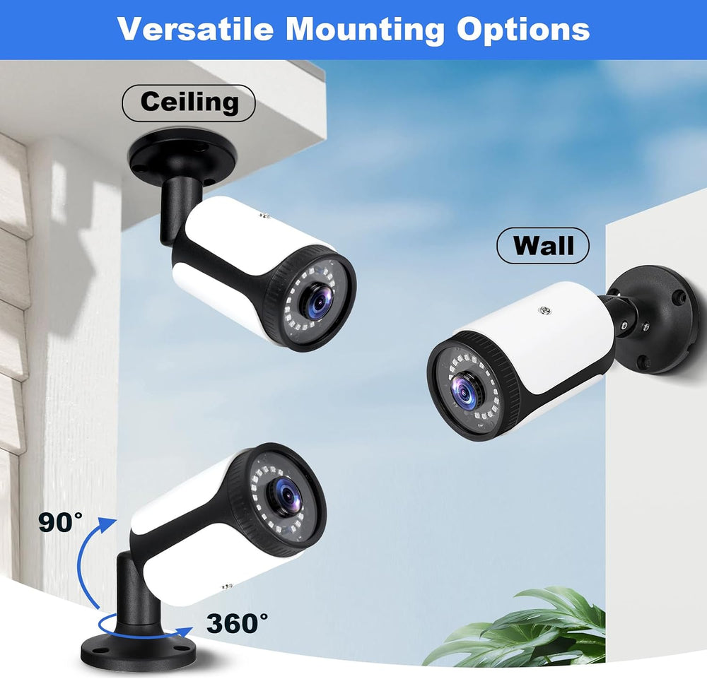 HD 180 Degree Wide Angle View 2.0MP 1080p Security Camera 4-in-1 CCTV Bullet ...