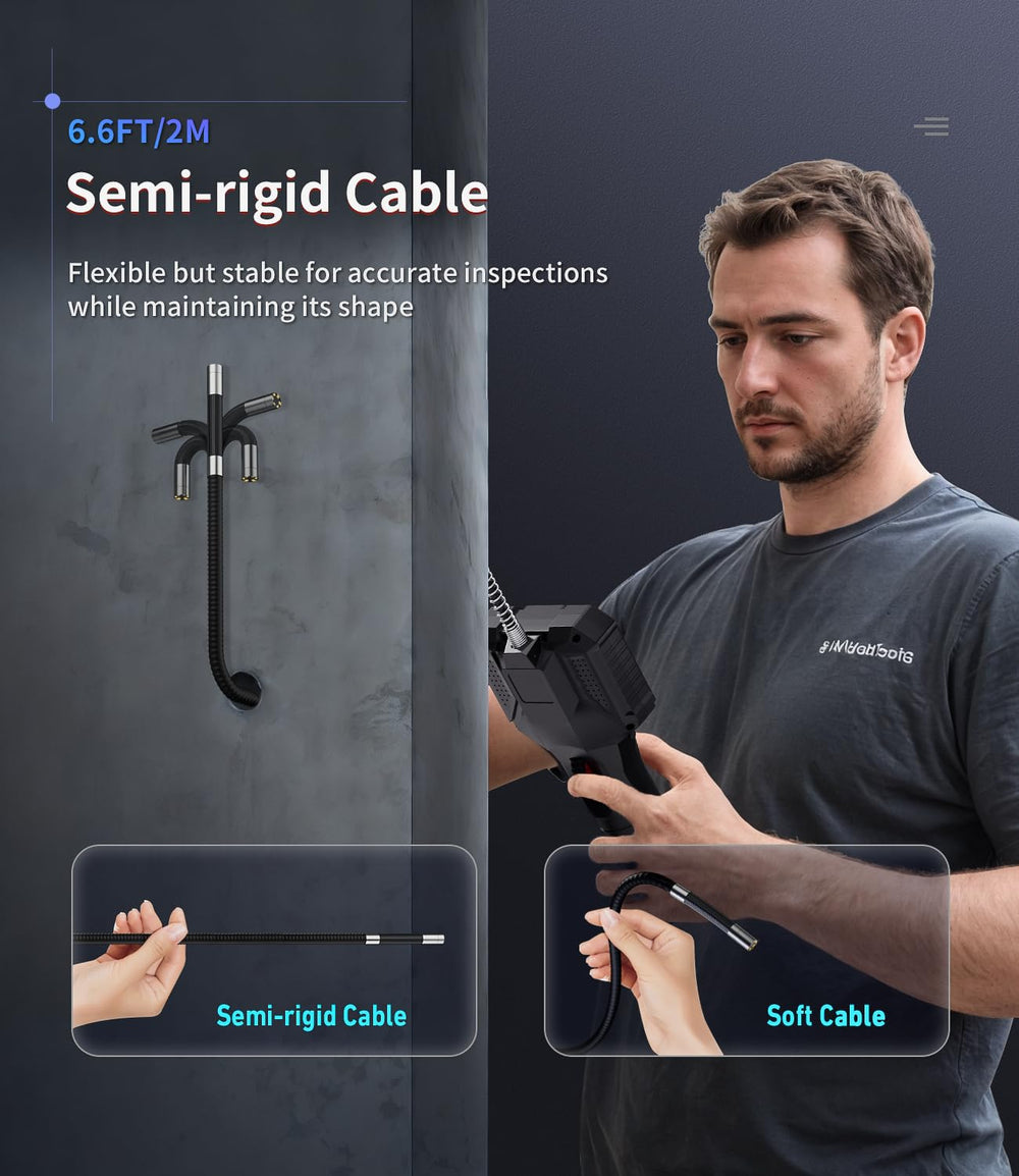 Ralcam Two-Way Articulating Borescope with Light, Slim Probe