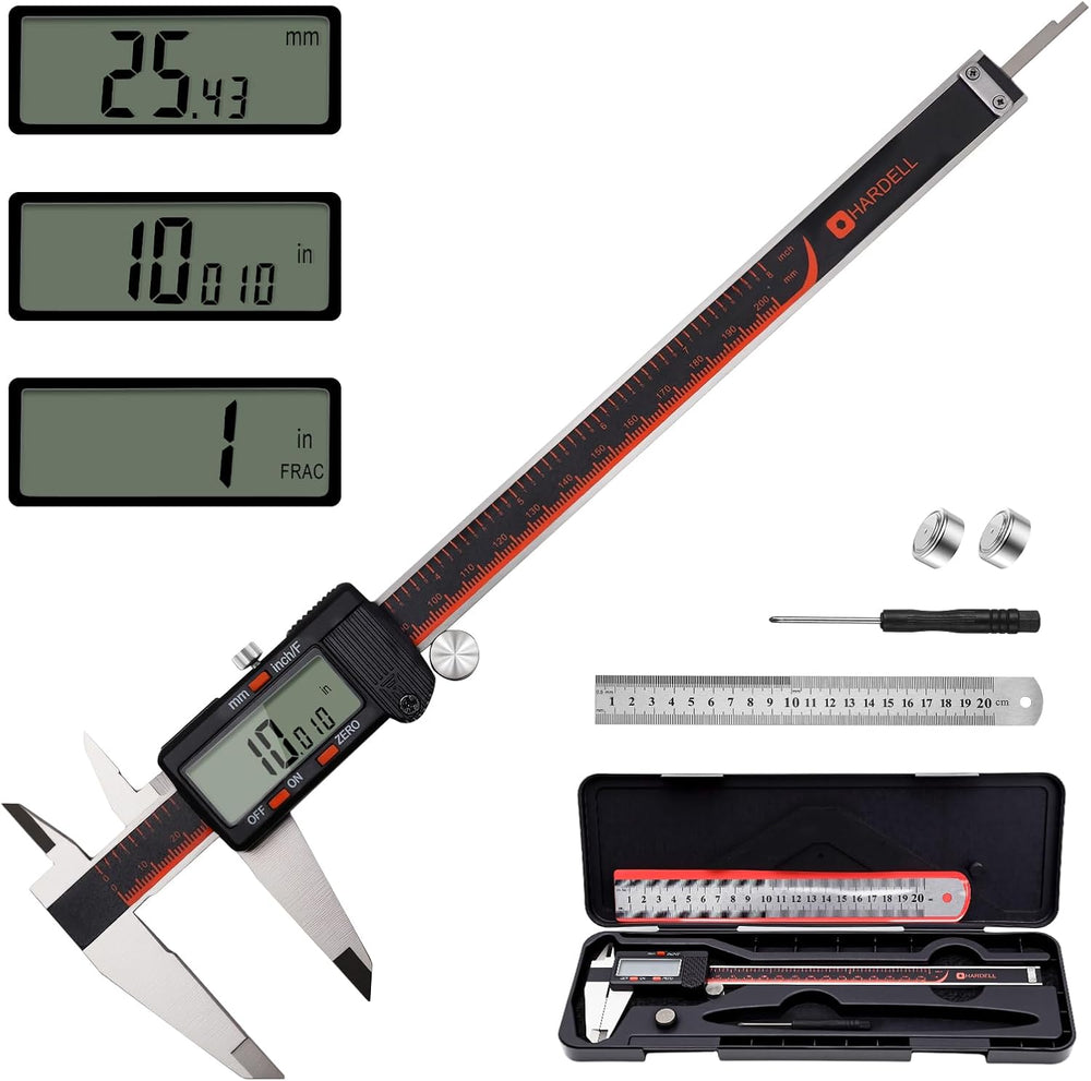HARDELL Digital Caliper, 0-8 Inch Caliper Measuring Tool