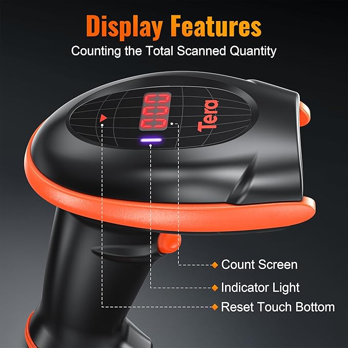Tera Pro Series Wireless 1D 2D QR Barcode Scanner
