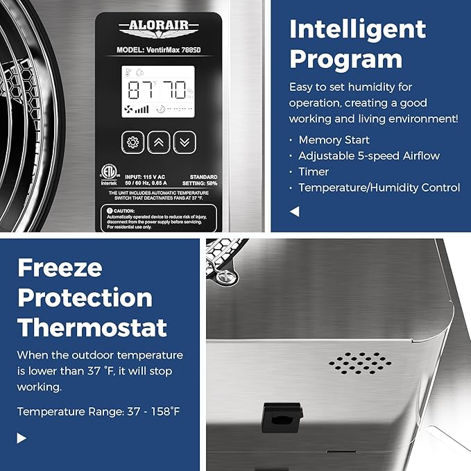 ALORAIR 780 CFM Crawl Space Ventilator Fan