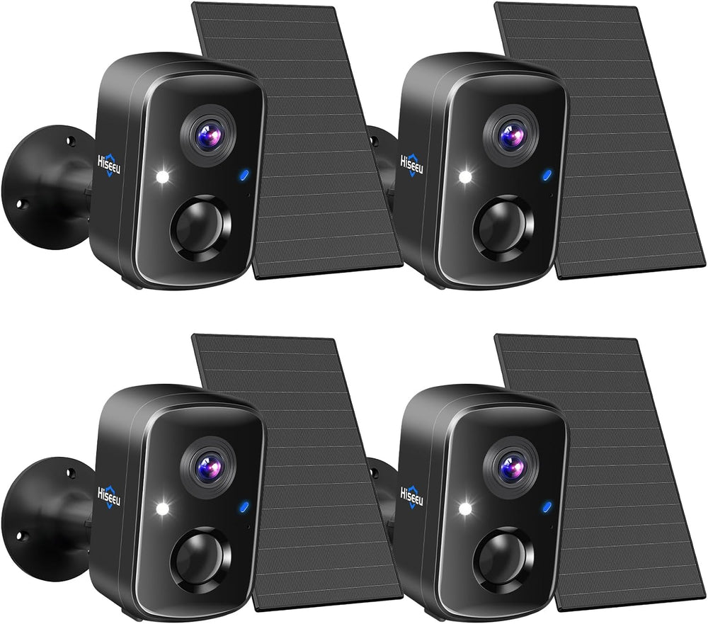 Hiseeu Security Cameras Wireless Outdoor, PIR/AI Motion Detection, Waterproof...