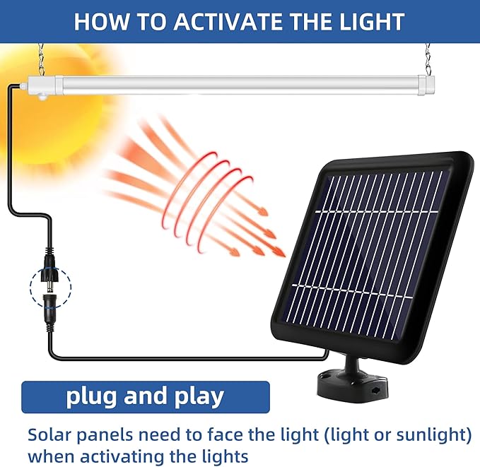 hykolity Solar Powered Shop Light