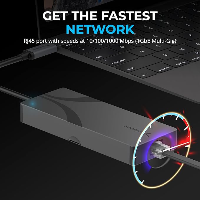 SABRENT USB-C Hub & SSD Enclosure, 6-Port Dock