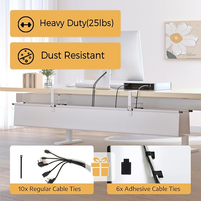 Under Desk Cable Management Tray