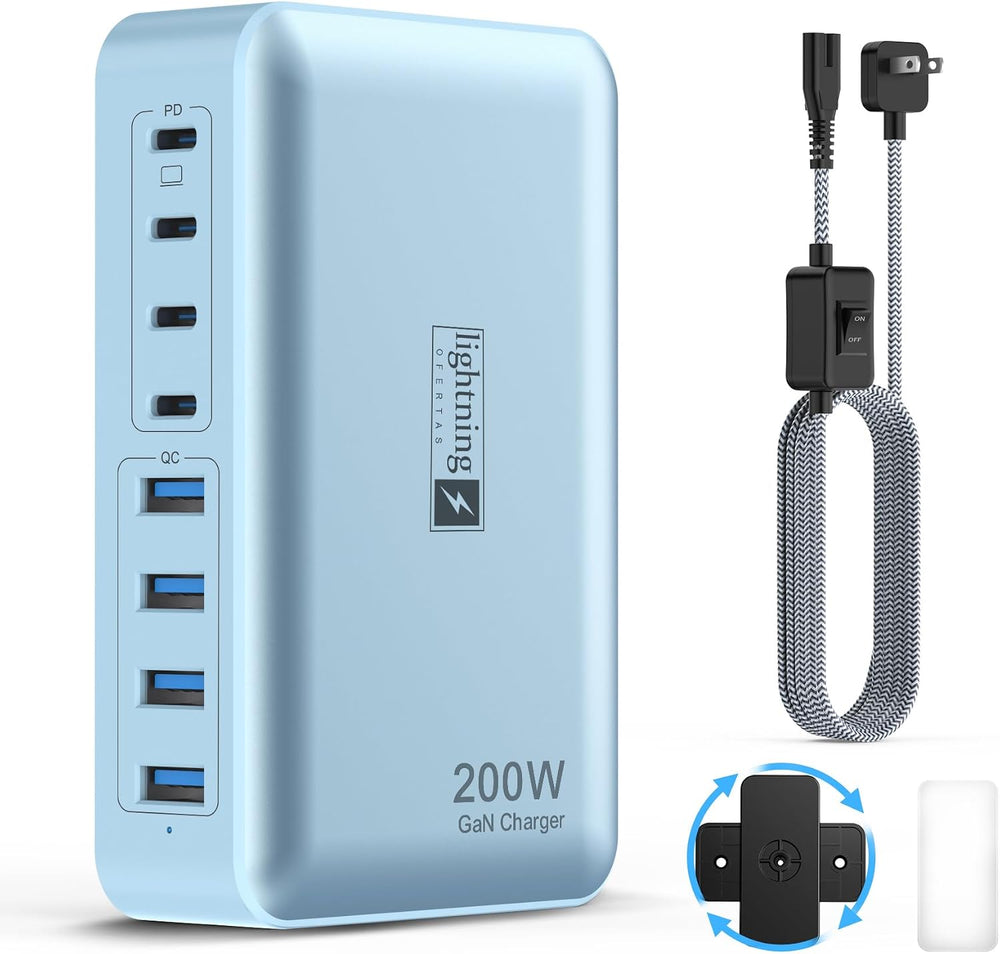 8-Port Multi Charging Stations 200W