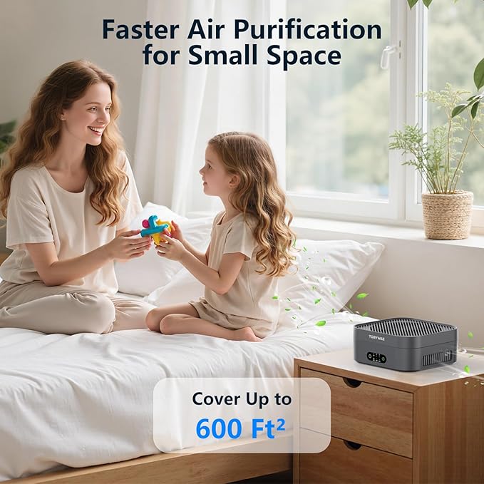 Air Purifiers for Home 600 Sq.Ft, TDBYWAE H13 True HEPA Air Purifier