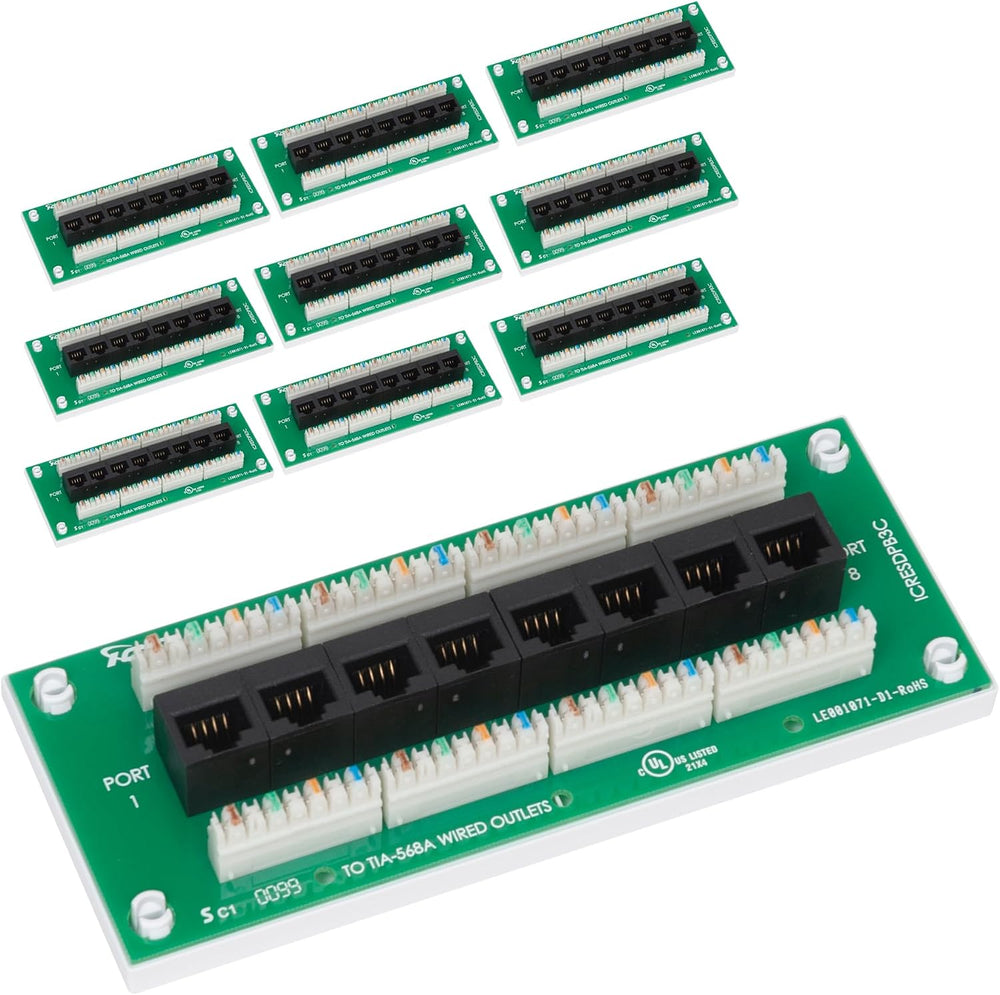 ICC 8-Port CAT6 Ethernet Data Module (10-Pack)