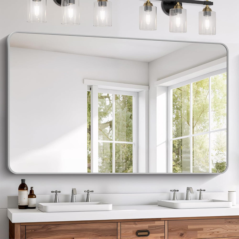 FORBATH 60x36 Inch Silver Bathroom Mirror