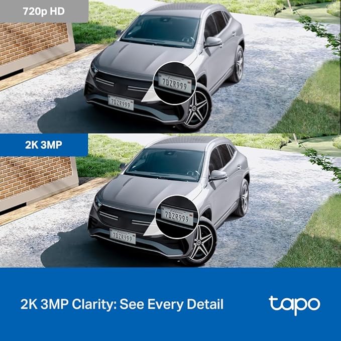 Tapo 2K Indoor/Outdoor Pan/Tilt Wired Security Camera