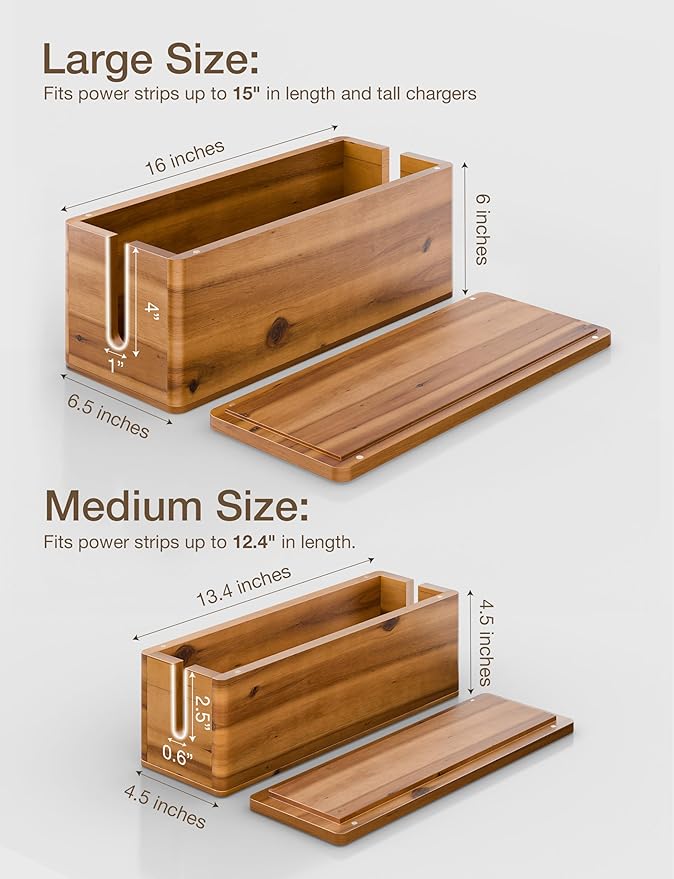 TIDITA Acacia Large Cable Management Box