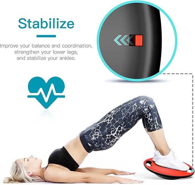 EVERYMILE Wobble Balance Board, Exercise Balance Stability Trainer Portable