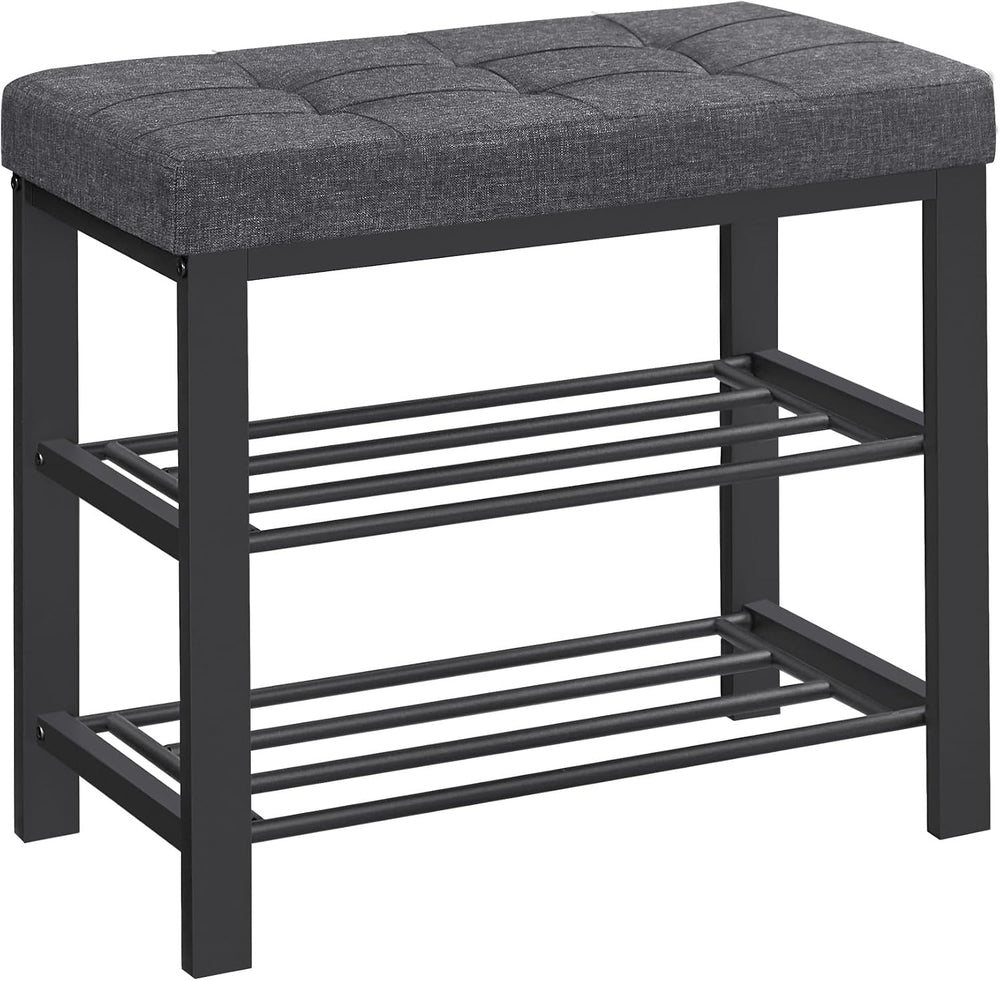 SONGMICS Shoe Bench, Storage Bench, Entryway Bench with Cushion