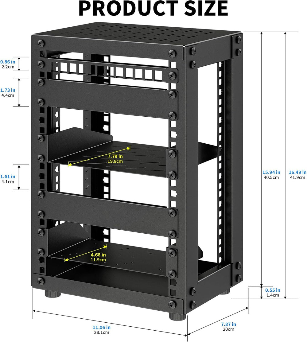 8U Server Cabinet, 10 inch Mini Server Rack for Network, Servers, A/V Equipme...