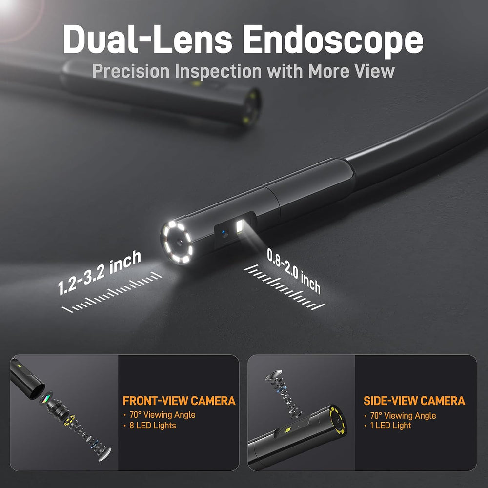 Teslong Dual Lens Borescope with Light for Automotive Mechanic Wall Vent