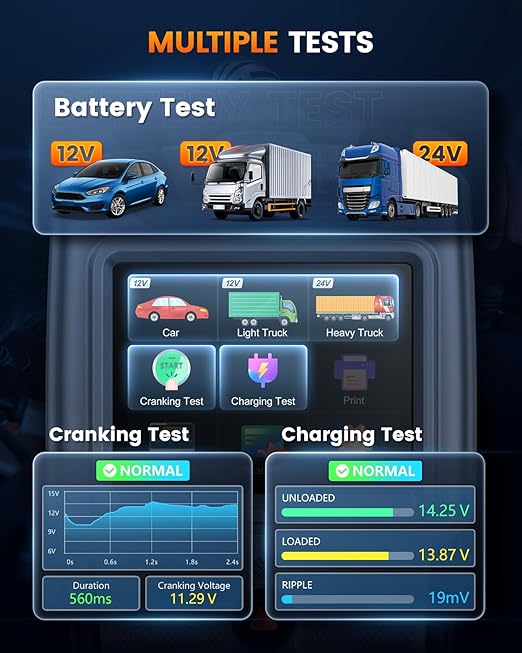 ANCEL BA101 Pro Car Battery Tester 24V 12V
