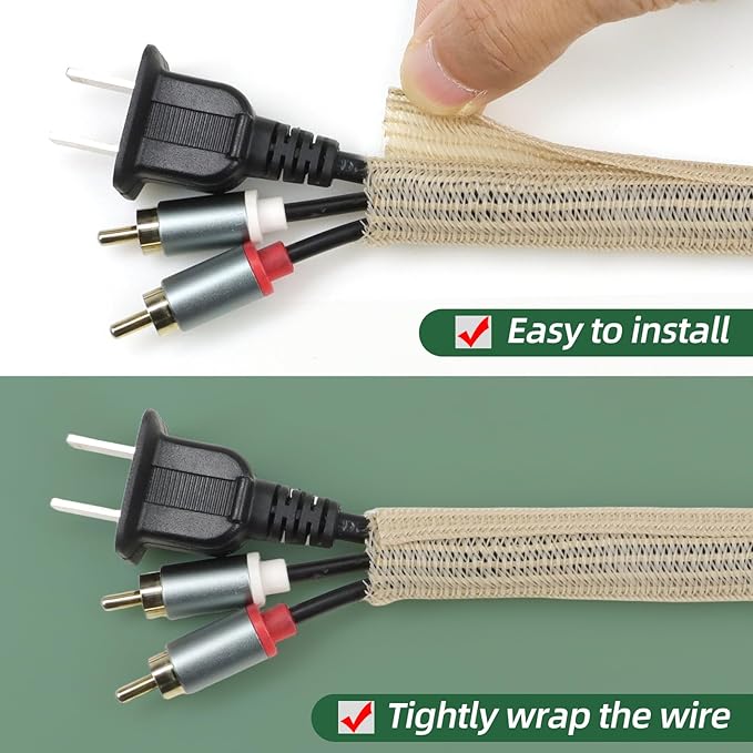Split Wire Loom Tubing, Cable Protector Sleeve, Braided Cable Management