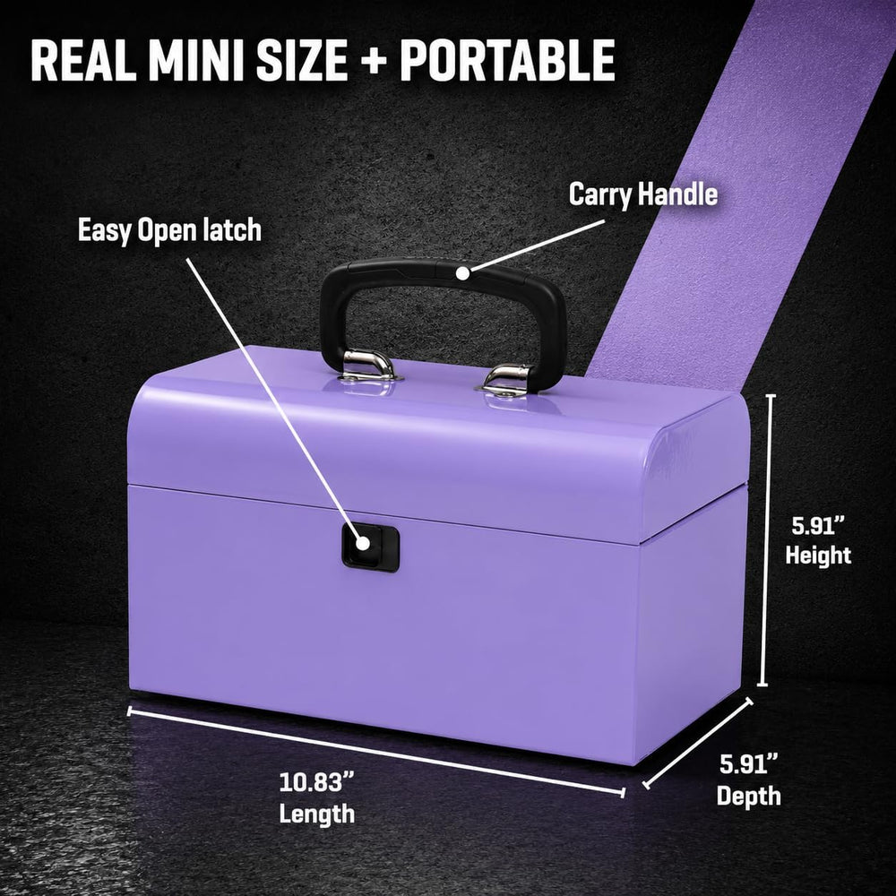 K.balt Retro Portable Mini Toolbox Lavender Steel Tool Box