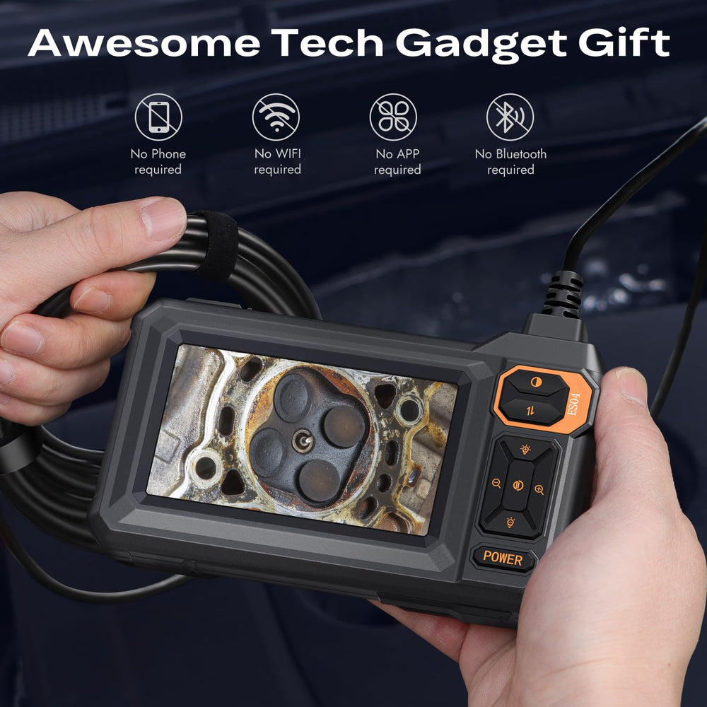 Endoscope Camera with Light, 1920P HD Borescope, 4.3" IPS Inspection Camera