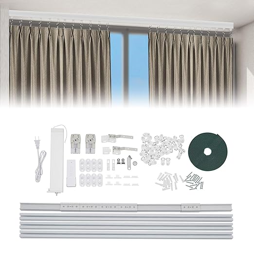 Smart Curtain Motor with Remote, Compatible with Alexa & Google Home App ...
