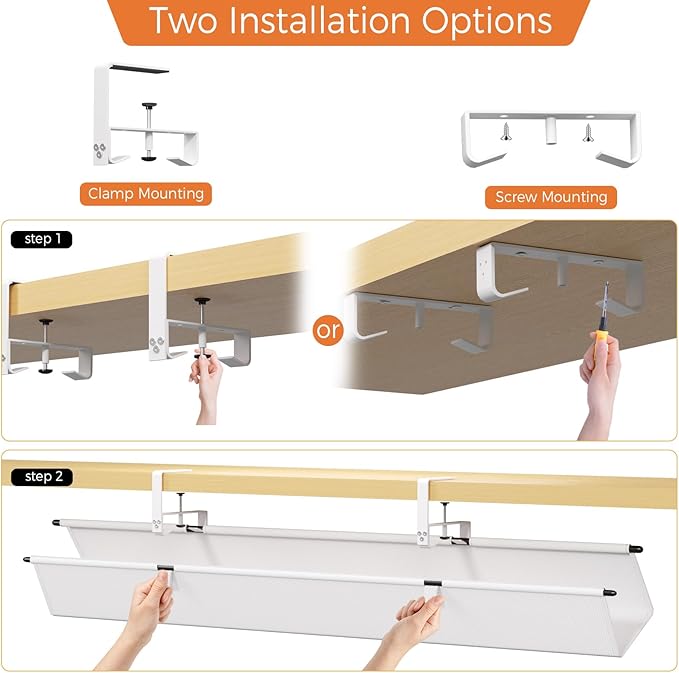 Under Desk Cable Management Tray