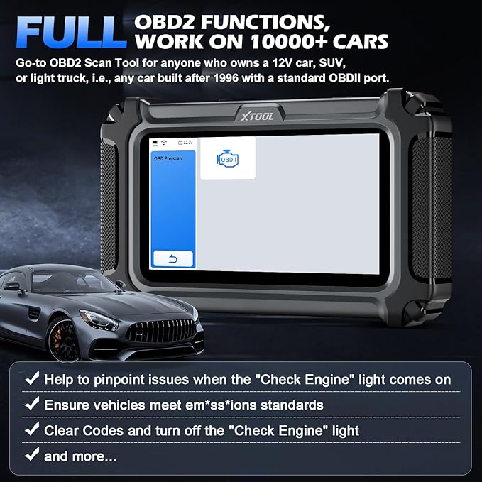 XTOOL D5 Car Code Reader and Reset Tool, Engine ABS SRS Transmission Car