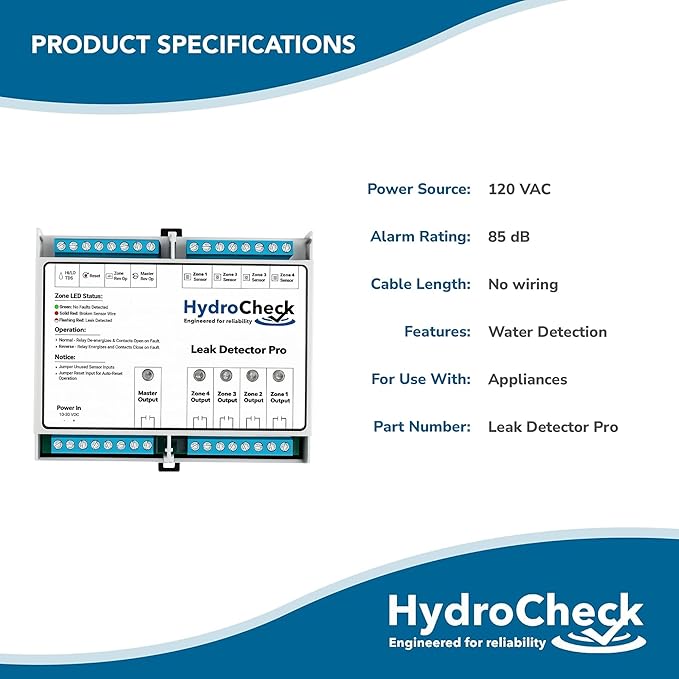 HydroCheck Automatic Water Shut Off System