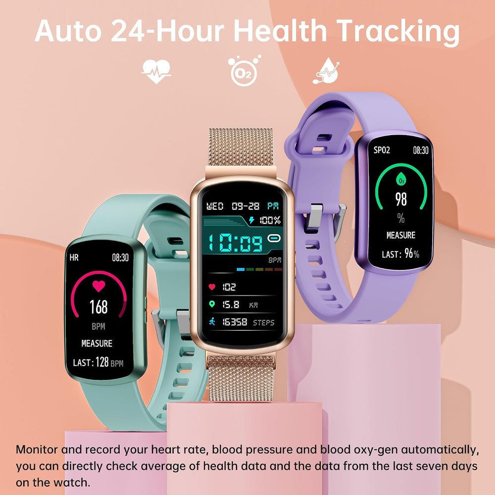 Health Fitness Tracker with 24/7 Heart Rate, Smart Watch with Blood Pressure ...