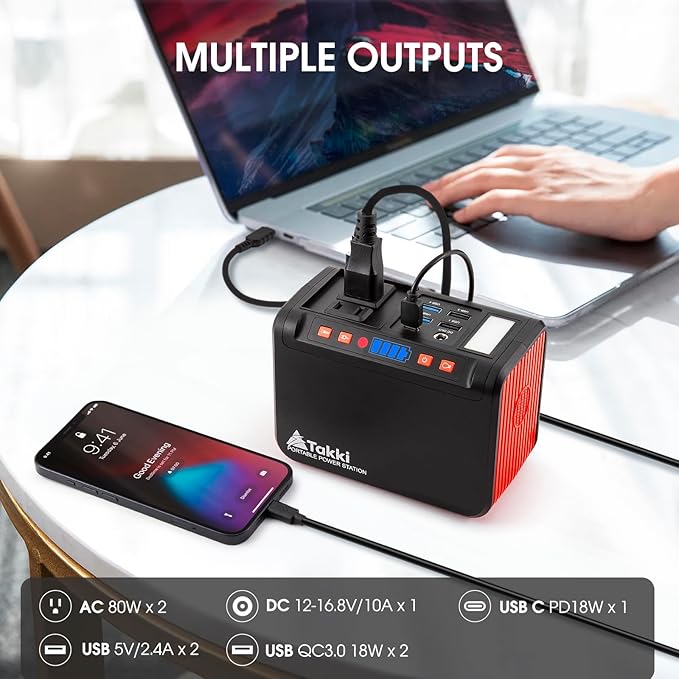 Takki 111Wh Portable Solar Generator Power Station