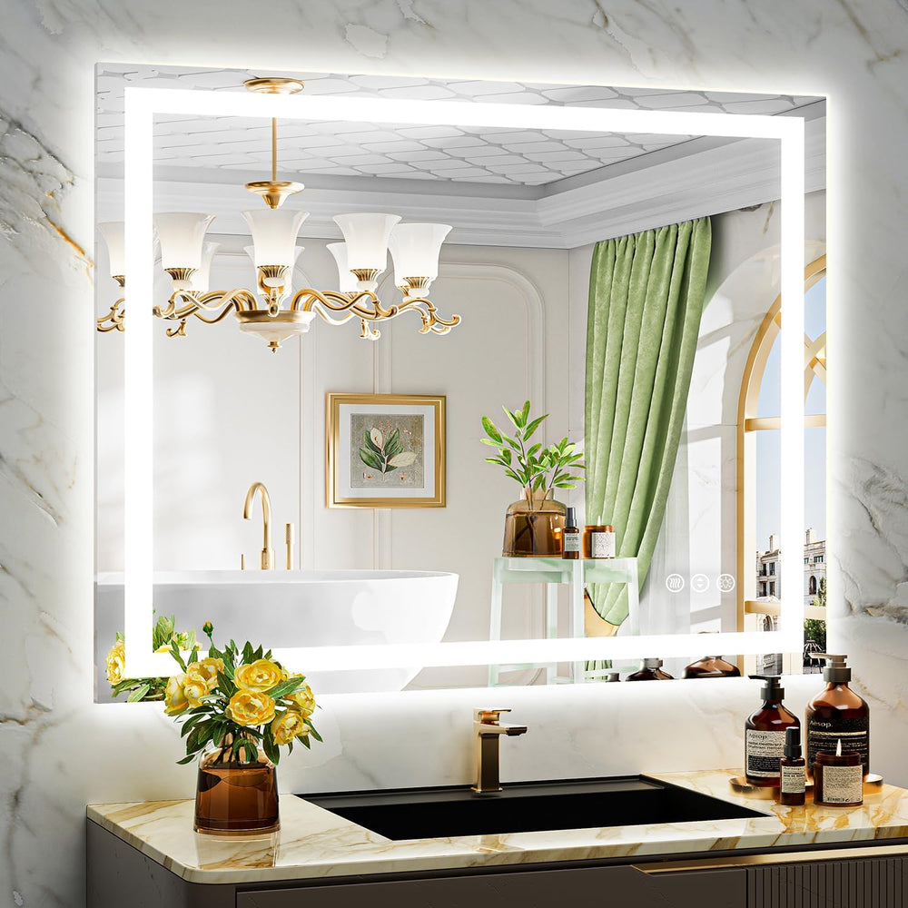YEELAIT 44x36 Inch LED Bathroom Mirror