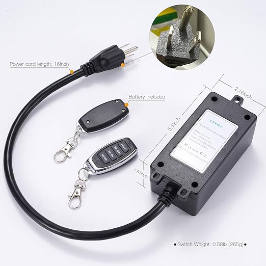 KTNNKG Automatic Remote Vacuum Switch，Load Sensing Outlets, Power Tool/Table