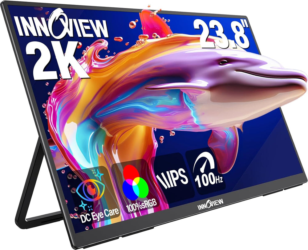 InnoView 23.8 Inch 2K 100Hz Large Portable Monitor ∆E<2 100% sRGB Fast IPS