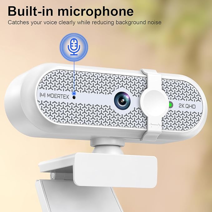 MOERTEK 2K Webcam for PC, Webcam