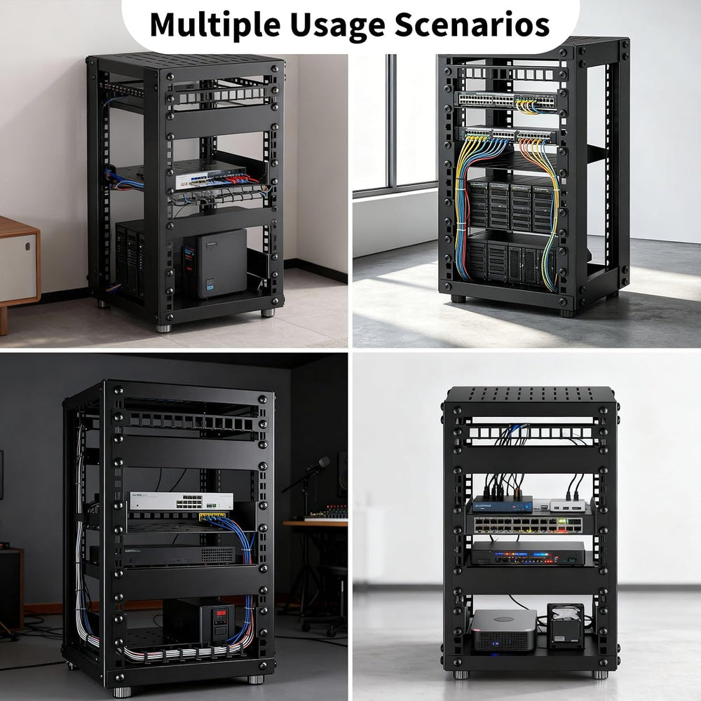 8U Server Cabinet, 10 inch Mini Server Rack for Network, Servers, A/V Equipme...