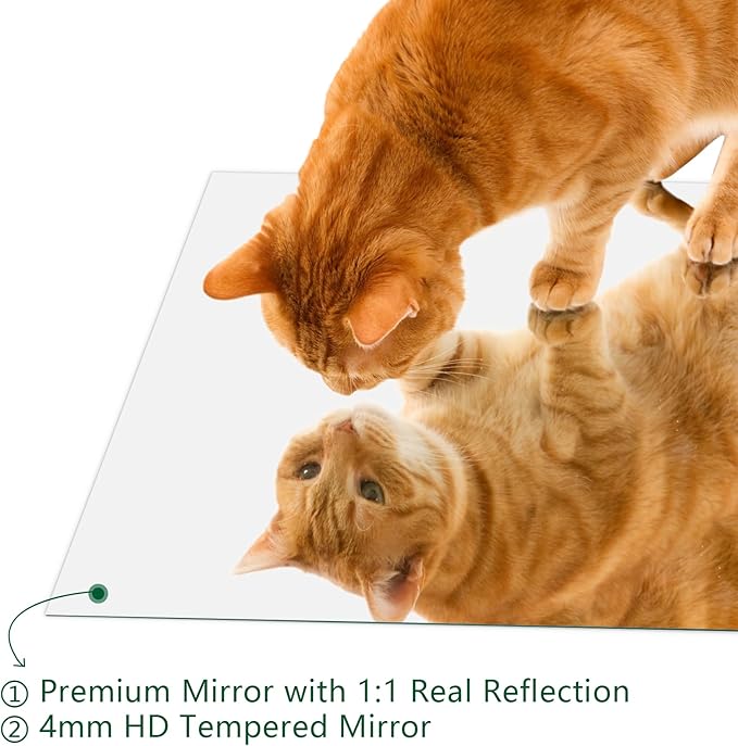 Mirrorons Frameless Mirror, Wall Mirror 24" x 32", Modern Rectangle...