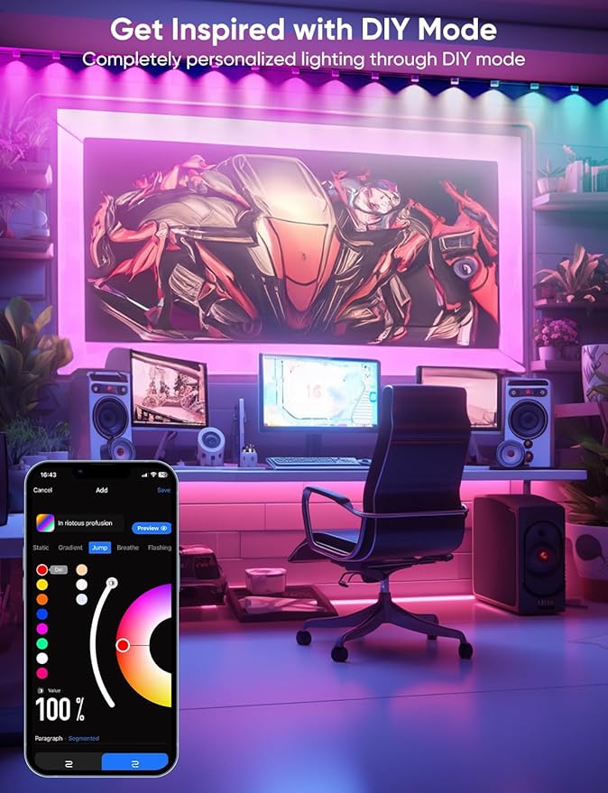 Smart RGB String Downlights, 30ft