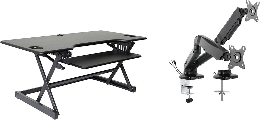 Rocelco 46" Large Height Adjustable Standing Desk Converter