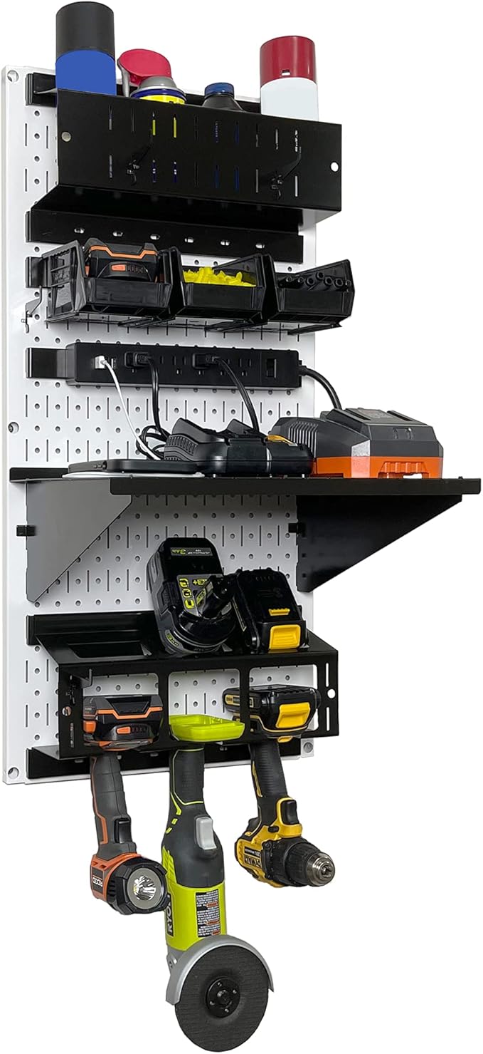 Wall Control Power Tool Storage Organizer Kit Cordless Drill Holder Charging