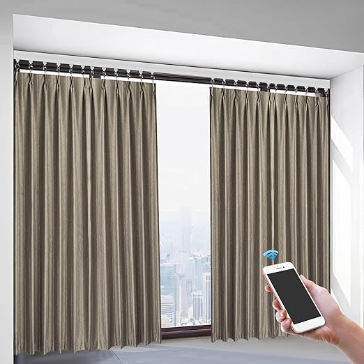Smart Curtain Motor with Remote, Compatible with Alexa & Google Home App ...