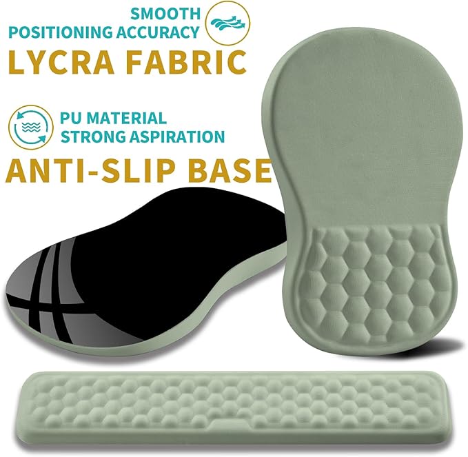 Hokafenle 2 in 1 Ergonomic Mouse Pad Wrist Support & Wrist Rest