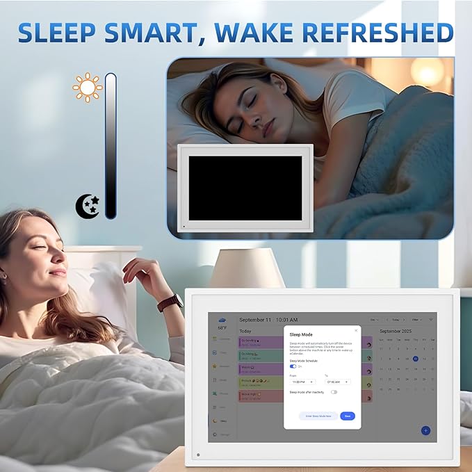 Calendar Digital 10.1 Inch, Digital Frame Combined Smart Touch Screen