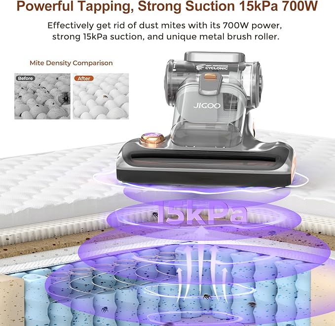 JIGOO T600 Bed Vacuum Cleaner