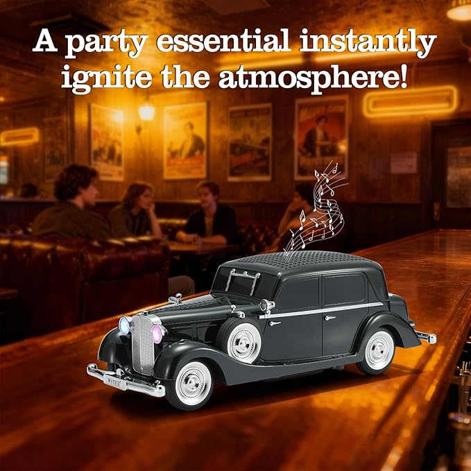 WSTER Vintage Car Bluetooth Speaker, Retro Classic Model